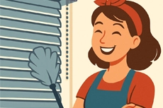  чистка жалюзи, не снимая жалюзи, клининговые услуги, уход за жалюзи